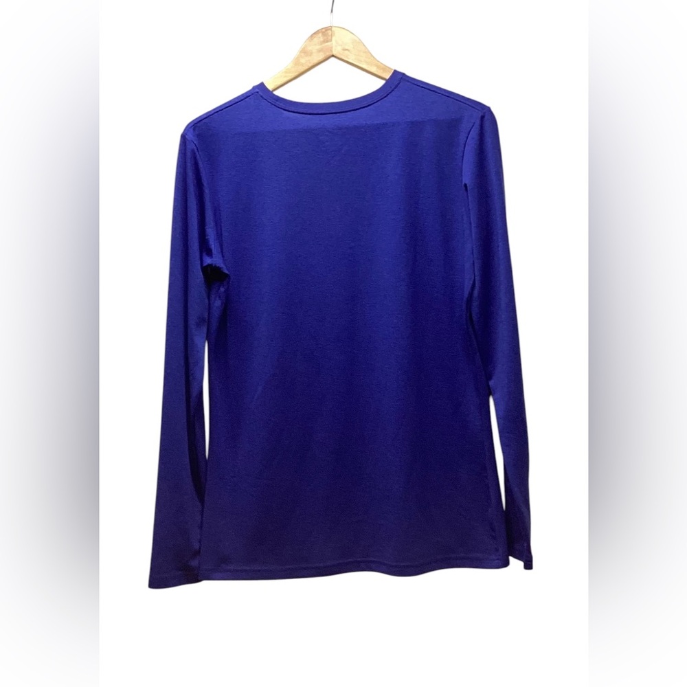 Nike dri fit Shirt Women Royal Blue Size Large - Picture 3 of 7
